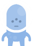 Floating blue enemy sprite